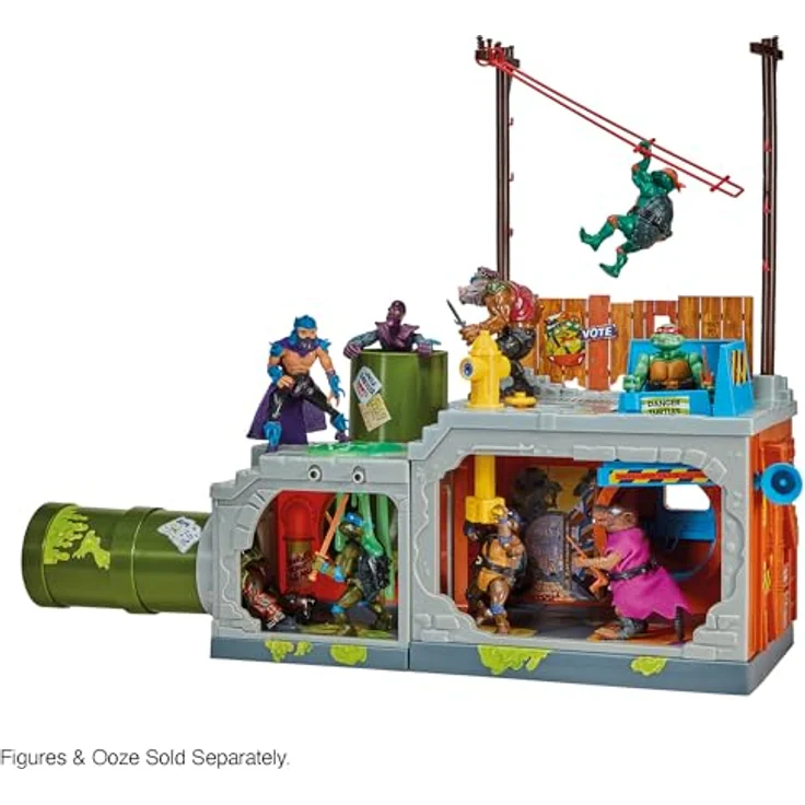 Playmates Teenage Mutant Ninja Turtles Secret Sewer Lid Playset, Mutant Module 30 cm, klassischer Turtles Unterschlupf – Bild 3