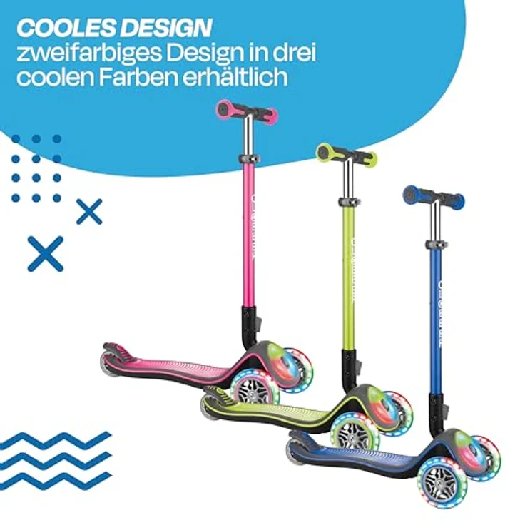 Globber Elite lights Kinder Stunt Scooter Beide Geschlechter Asphalt 50 kg 3 Rad/Räder – Bild 7