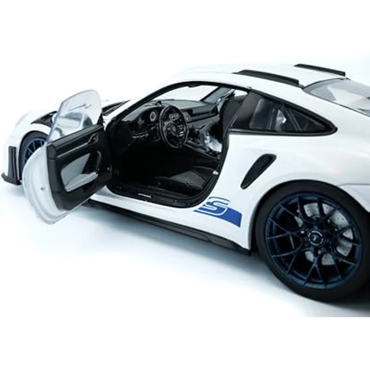 Solido 1:18 Porsche 911 GT3 RS 2024, detailliertes Modellfahrzeug in Weiss und Blau – Bild 6