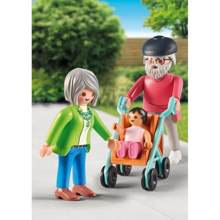 PLAYMOBIL® 71613 - Großeltern mit Baby - Spielset aus der My Life Themenwelt mit Kinderwagen – Bild 2