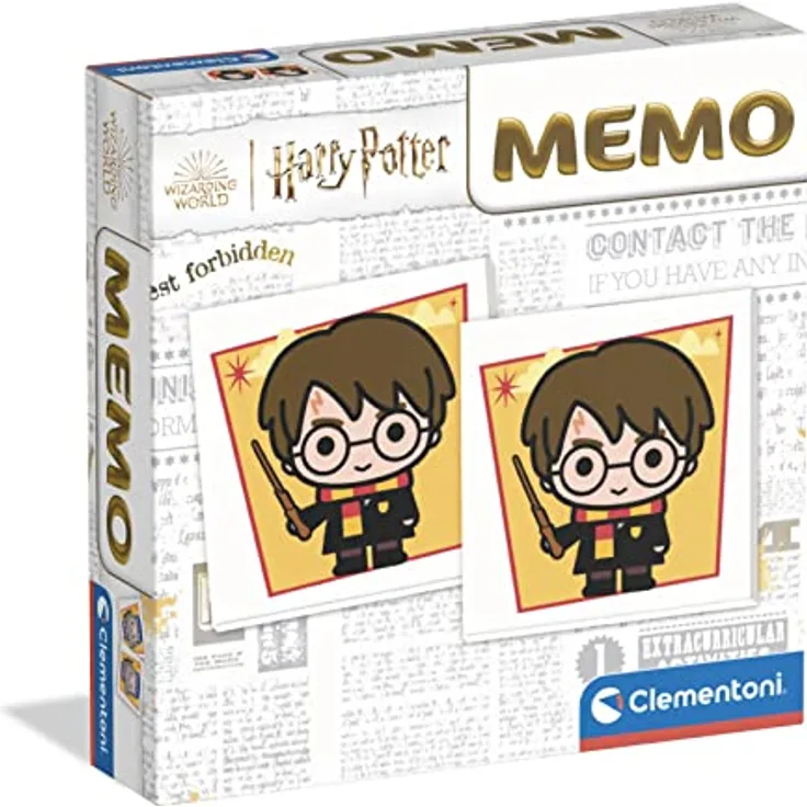 Clementoni - 18283 - Memo Game - Harry Potter - Memo-Spiel, 80 Kartenpaare, Kartenspiel Kinder, Lernspielzeug Ab 4 Jahre, Hergestellt in Italien