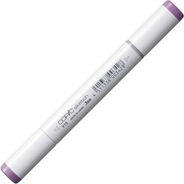 Copic COPIC Sketch Marker Typ V - 15, Mallow, professioneller Pinselmarker mit Super-Brush-Spitze und Medium-Broad-Spitze – Bild 4