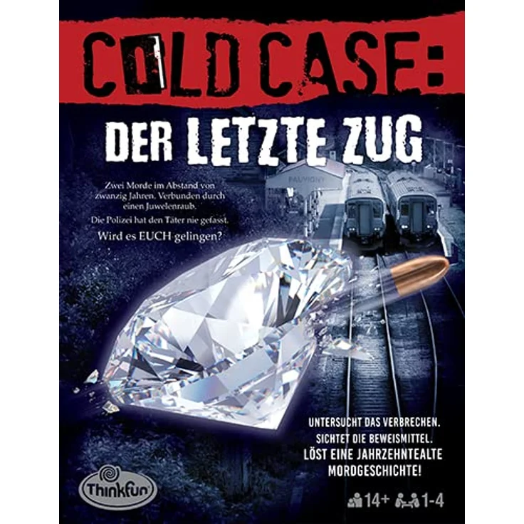 ThinkFun - Cold Case: Der letzte Zug. Der Krimi im eigenen Heim. Was ist passiert? Ein Rätsel-Spiel für Einen oder in de – Bild 2