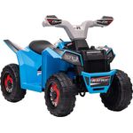 HOMCOM Elektro-Kinderquad Kinderauto, Elektrofahrzeug mit Vorwärts- & Rückwärtsgang, Belastbarkeit 25 kg, Blau, für Kinder von 18 Monaten bis 36 Monaten