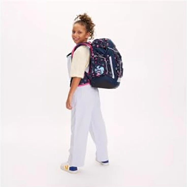 ergobag Schulrucksack Maxi (5tlg), aus recycelten PET-Flaschen, inklusive Federmäppchen, Schlamperrolle und Sportrucksack, grau – Bild 6