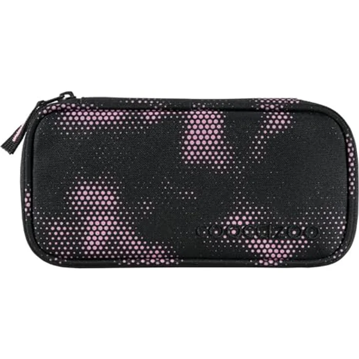 Coocazoo Mäppchen „Pink Illusion”, schwarz-pink, großes Hauptfach, Schlaufen für Zirkel, Geodreieck und Lineal, Stundenplanfach, Stiftehalter, Reißverschlussfach, ab der 3. Klasse – Bild 1