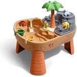 Step2 Dino Dig Sand & Wassertisch mit Dinosaurier & Jungle | Wasserspieltisch für Kinder mit 7-teiligem Zubehör Set | Wasserspielzeug / Sandtisch für den Garten