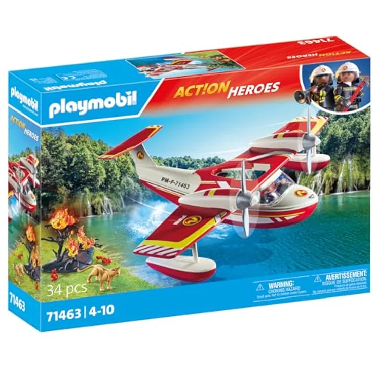 Playmobil® Konstruktions-Spielset Feuerwehrflugzeug mit Löschfunktion (71463), Action Heroes, (34 St), Made in Europe - Preisvergleich – Bild 2