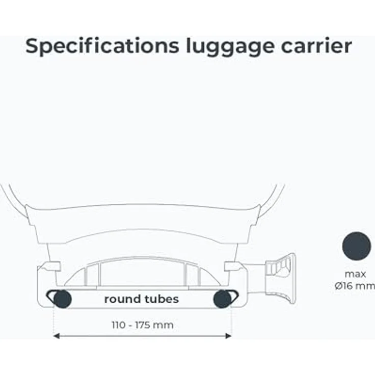 Urban iki U-me Easyfix Fahrradsitz, grau-braun, für Heckmontage auf Gepäckträger, mit 5-Punkt-Gurtsystem, TÜV-geprüft, für Kinder bis 22 kg – Bild 3