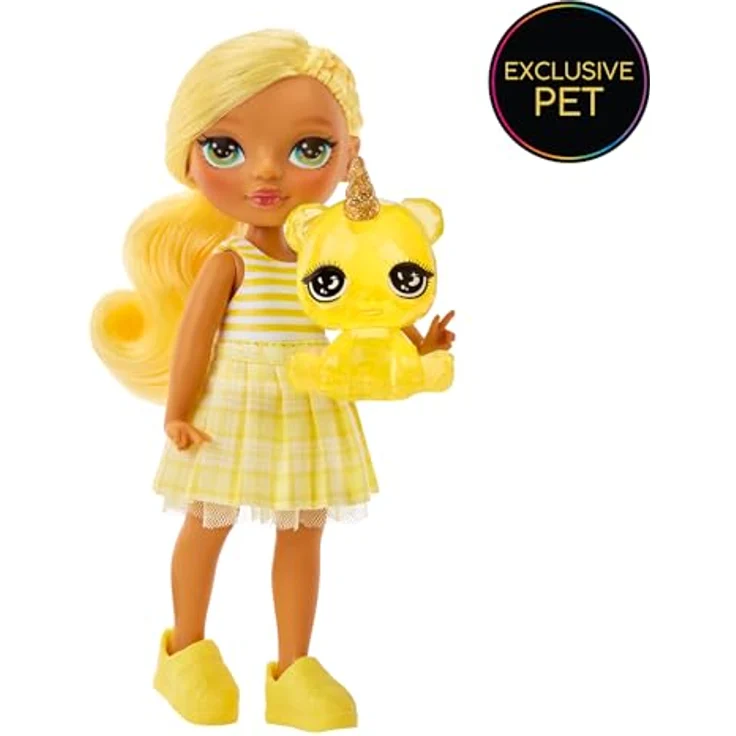 Rainbow High Anziehpuppe Rainbow High Littles Dolls - Daisy (Yellow), ca. 15 cm groß, mit langes, kämmbarem Haar und süßem Miniatur-Haustier - Preisvergleich – Bild 5