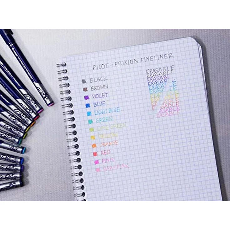 Pilot FriXion Evolutive, Mehrfarbige Schreibstifte, 8er Set mit löschbarer Tinte – Bild 6