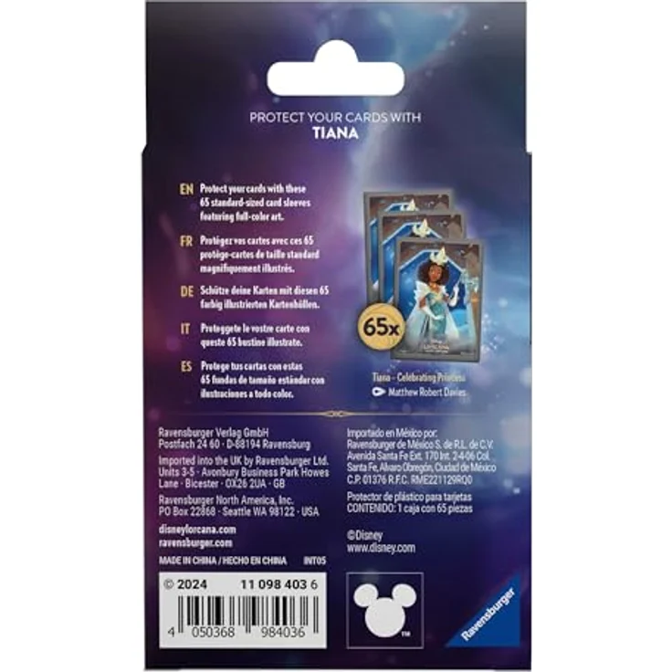 Ravensburger Disney Lorcana Trading Card Game - Himmelsleuchten - Kartenhüllen Tiana, Matte Oberfläche, 65 Stück – Bild 3