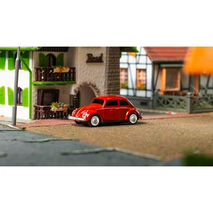 Carson 500504147 1:87 Volkswagen Beetle rot 2.4G 100% RTR - Fahrfertiges Modell, RC Auto, H0 Auto,RC Modell,Diorama Fahrzeug – Bild 4