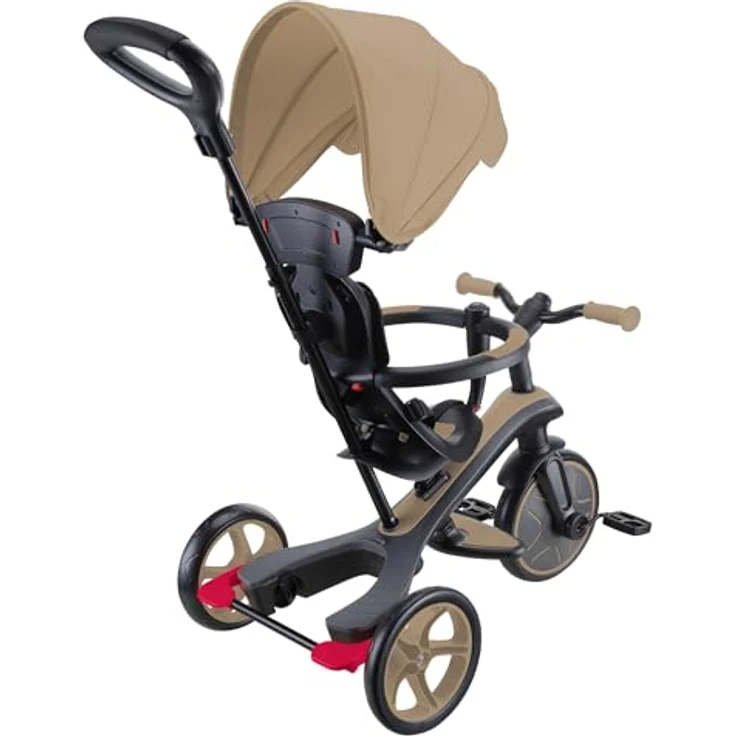Globber Explorer Trike 4in1 Pro in Sand – Kinderfahrzeug mit höhenverstellbarem Sitz, UV-Sonnenschutz und Sicherheitsgurt – Bild 4