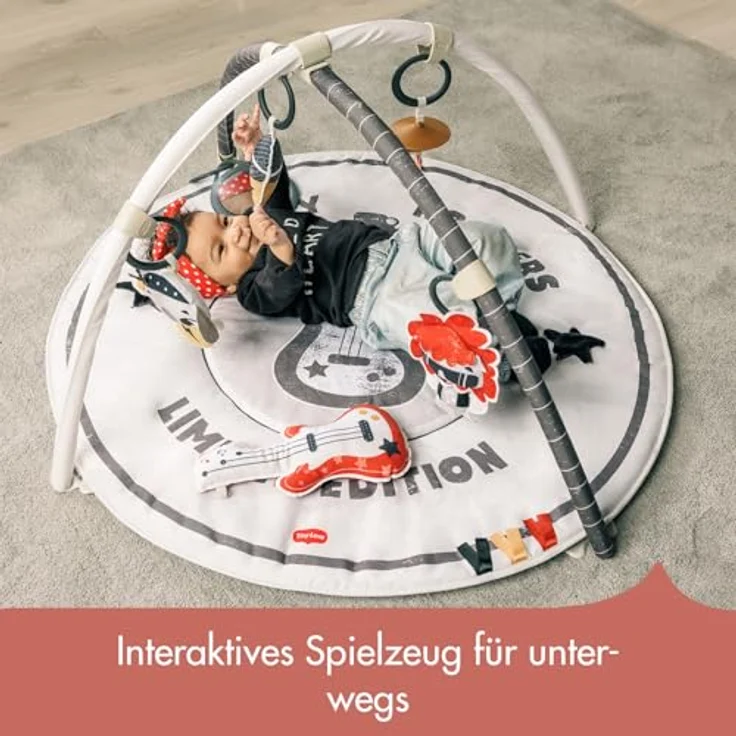 Tiny Love Roll With Me Gymini, groovige vom Rock'n'roll inspirierte Spielmatte Baby mit Musik, 0-36 Monate, Spieldecke Baby, 20 Aktivitäten, Musikmobile für unterwegs, verstellbare Bögen, Tiny Rockers, bunte Spielbögen – Bild 5