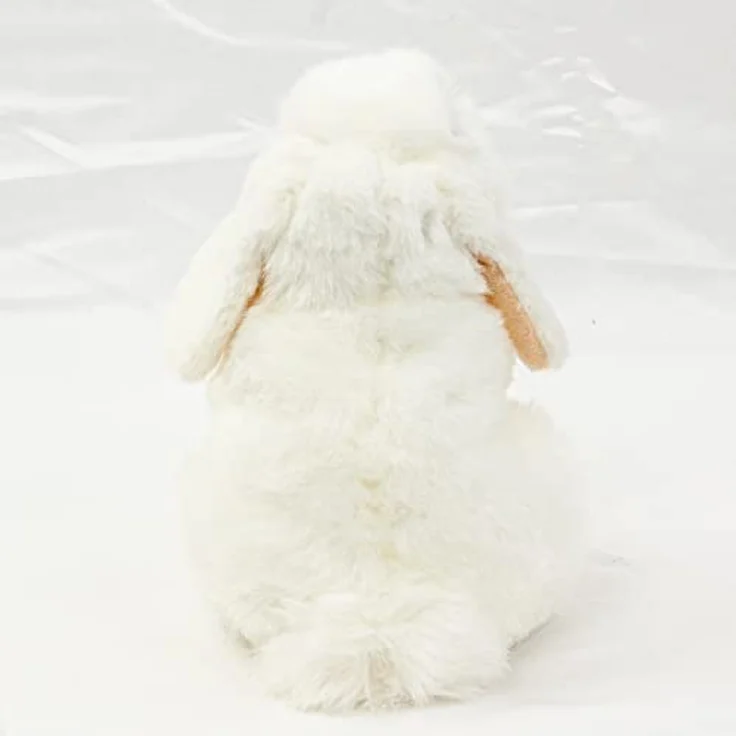 Teddys Rothenburg Kuscheltier Hase, 18 cm sitzend, weiß, waschbar bis 30°C, plüschig – Bild 4