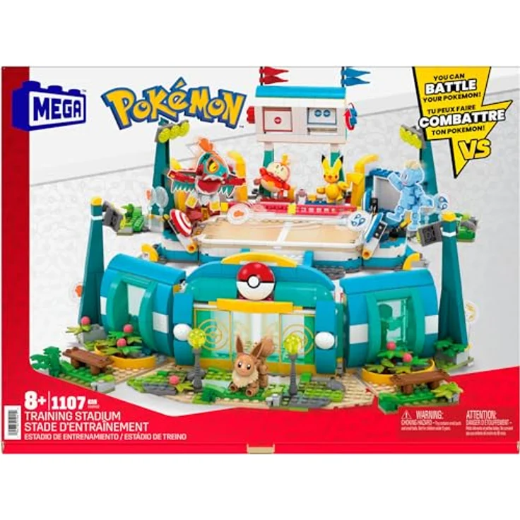 MEGA Pokémon Adventure Builder Stadio, Klemmbausteine mit integrierter Trainingsarena, Pokéball-Station und funktionierender Tür – Bild 7