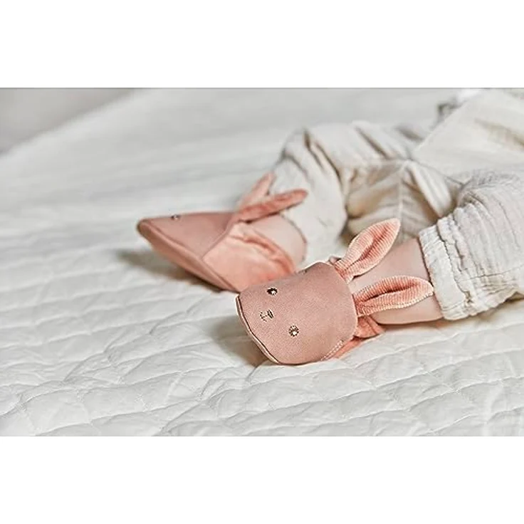 Kaloo Baby Geschenkset - Lapinoo Terrakotta, Kuscheltier, Beißring und Babyschuhe aus Samt und Viskose, geeignet für 0-6 Monate – Bild 3