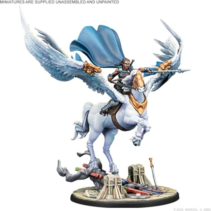 Atomic Mass Games Marvel Crisis Protocol - Valkyrie auf Elendil & Warriors Three, Brettspiel mit detailreichen Miniaturen und strategischen Teamtaktikkarten – Bild 3