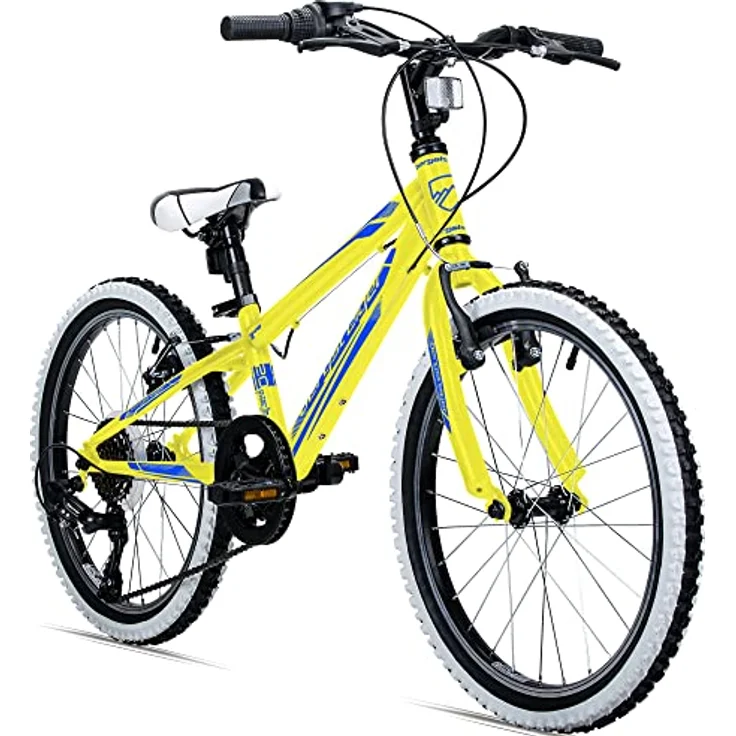 Bergsteiger Kansas 20, 24 Zoll Kinderfahrrad, geeignet für 6, 7, 8, 9, 10, 11 Jahre, Shimano 6 Gang-Schaltung, Mountainbike mit Weißwandbereifung, Jungen-Fahrrad, Mädchen-Fahrrad – Bild 1