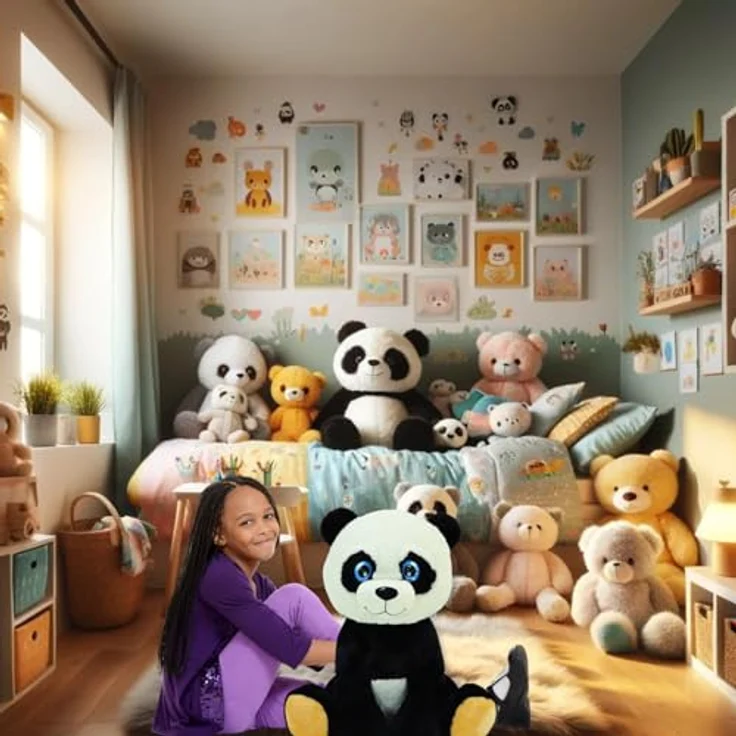 TE-IMPORTE TE-Trend Panda Kuscheltier, 50 cm Plüsch Pandabär zum Kuscheln und Spielen – Bild 3