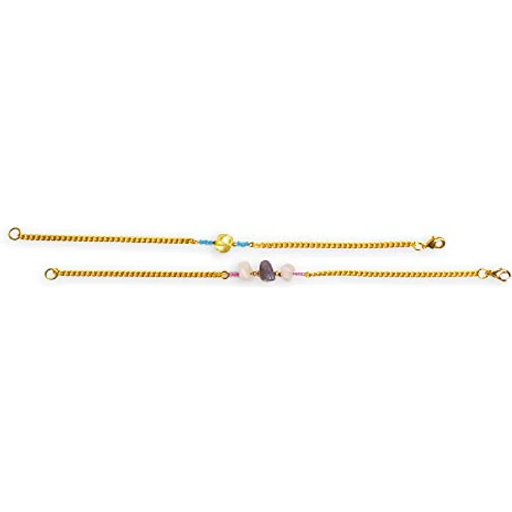 Janod Kreativset Glücksstein-Schmuckstücke, Bastelset zur Herstellung von 16 Armbändern und Halsketten aus echten Steinen, ab 8 Jahren – Bild 11