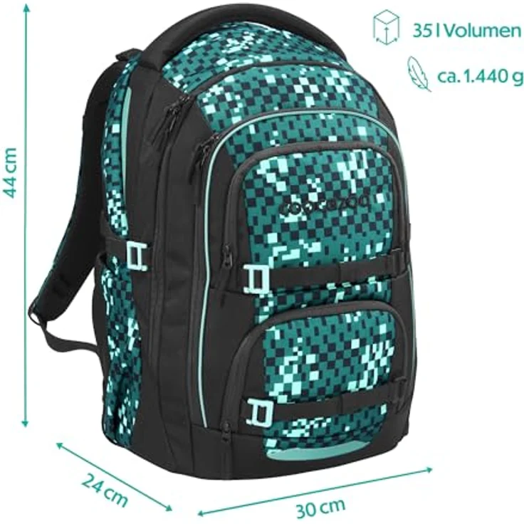 coocazoo Schulranzen PORTER, ergonomisch, größenverstellbar, 35 Liter Stauraum, ideal für den Schulalltag – Bild 2