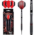 Karella Softdart Fighter 90% Tungsten Softdart, 20g, für elektronische Dartscheibe, 2BA Gewinde, 3 Dartpfeile mit Kunststoffspitze, Dartautomat, Wolfram, Profidart mit Flight und Shaft