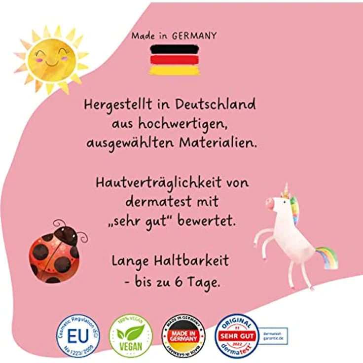 Papierdrachen 100 Metallic-Tattoos für Kinder, hautfreundliche Beach Vibes, 6 Bögen in Silber, hergestellt in Deutschland – Bild 3