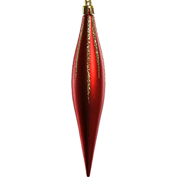 TrendLine Weihnachtskugeln Zapfen bruchfest 15 cm rot 8 Stück Christbaum- & Feiertagsschmuck