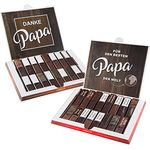 Aufkleber-Set passend für Merci Schokolade -Bester Papa- zum Vatertag mit vorgedruckten Aufklebern I selbstklebend I kreative Geschenk-Idee I Individuell I ohne Schokolade I dv_836
