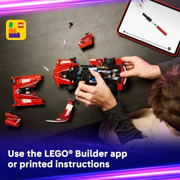 LEGO Technic 42212 Ferrari FXX K, 897-teiliges Modell mit KERS-Technologie, Maßstab 29 x 12 x 8 cm für ab 10 Jahre – Bild 9