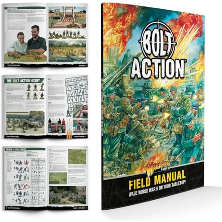 Warlord Games Bolt Action Starter Set | Deutsche Grenadiere und US Rangers, doppelseitige Kampfmatte - Spiel Zubehör – Bild 3