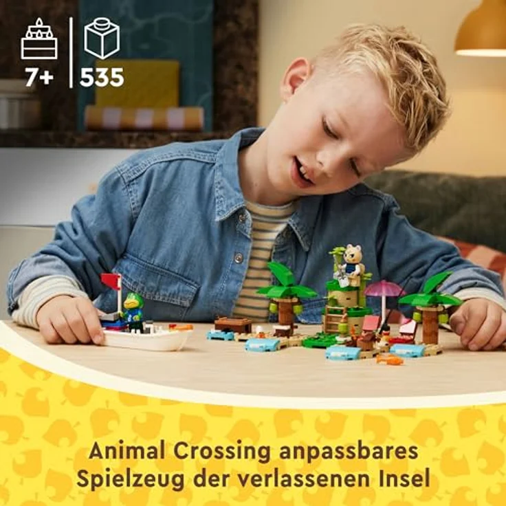 LEGO Animal Crossing Käptens Insel-Bootstour, kreatives Spielzeug für Kinder mit Huschke und Käpten Minifiguren, Geschenk ab 6 Jahren – Bild 2