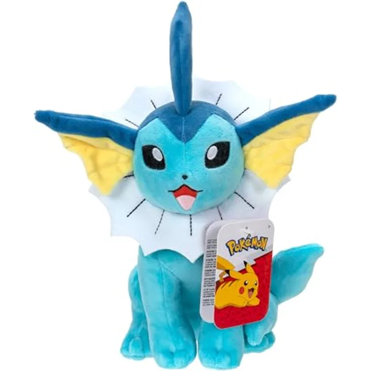 Pokémon Aquana 20 cm Plüschfigur, superweiches Material, offizielles Pokémon Produkt