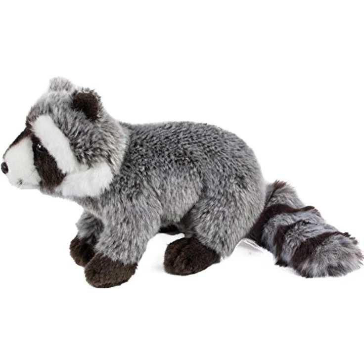 Teddys Rothenburg Kuscheltier Waschbär stehend 33 cm grau/weiß Plüschtier Plüschwaschbär, kuschelweicher Plüsch - Preisvergleich – Bild 2