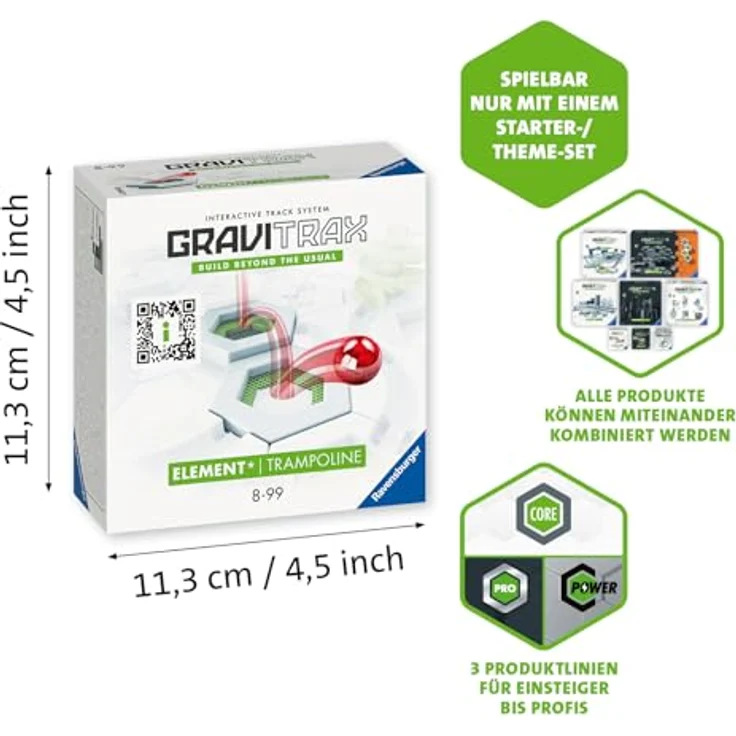 Ravensburger GraviTrax Element Trampolin - Zubehör für das Kugelbahnsystem. Kombinierbar mit allen GraviTrax Produktlinien, Starter-Sets, Extensions und Elements, Konstruktionsspielzeug ab 8 Jahren – Bild 4