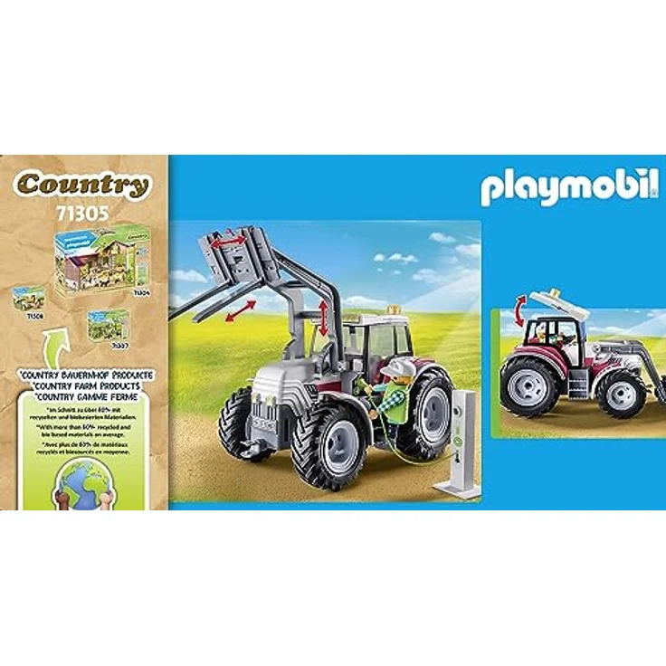 Playmobil® Großer Traktor (71305), Country Konstruktions-Spielset, (31 St), teilweise aus recyceltem Material, Made in Germany – Bild 5