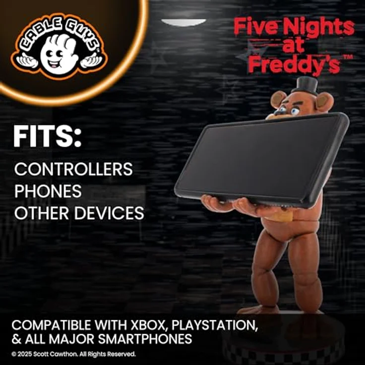 exquisite gaming Five Nights At Freddy's Cable Guys Lade-Halter Freddy, Sammelfigur im detailgetreuen Design für Smartphones, Controller und mehr, offiziell lizenziert – Bild 5