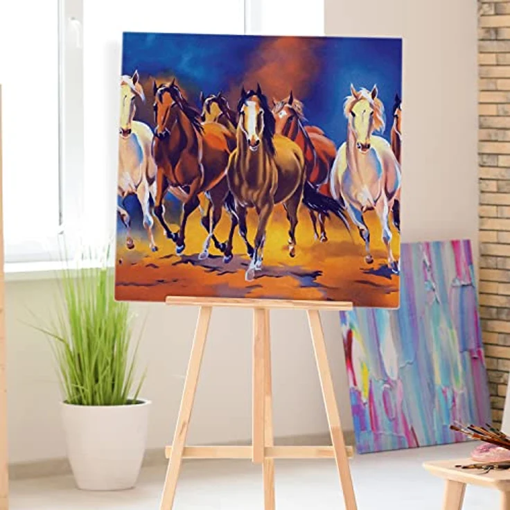 Belle Vous 3 Stk Leere Leinwände zum Bemalen – 60 x 60 cm – Vorgespannte Große Leinwand – Leinwände für Acrylfarben, Ölgemälde, Skizzen und Zeichnungen – Bild 5