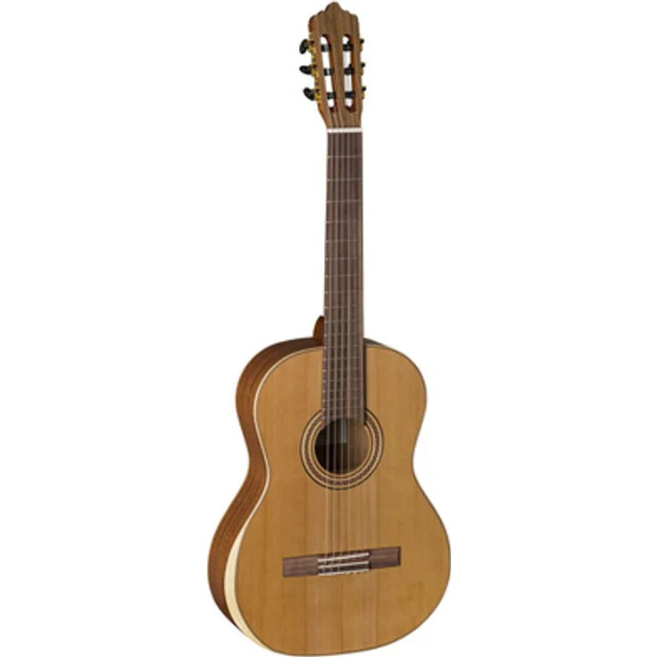 La Mancha Rubi CM/63 7/8 Armrest Edition, klassische Kindergitarre mit massiver Zederndecke und Mahagoniboden, natur matt