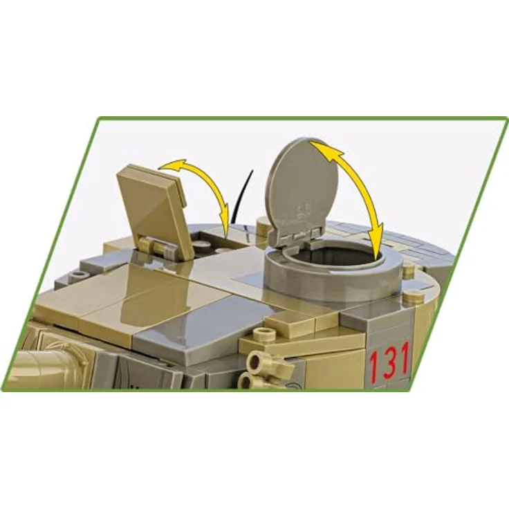 Cobi Panzer VI Tiger I no 131, Klemmbausteinset mit 1.275 Elementen, beweglichen Teilen und originalgetreuer Farbgebung – Bild 8