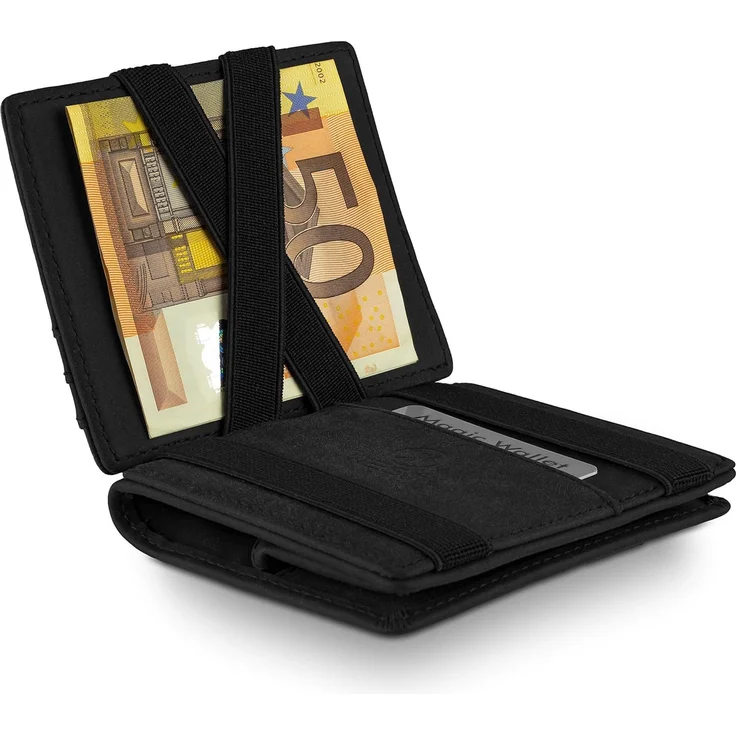 WEST Geldbörse - Magic Wallet (Klassiker) mit großes Münzfach - inklusive Geschenkbox (Geldbeutel mit Münzfach - Der perfekte Begleiter für unterwegs - RFID Datenschutz) – Bild 1