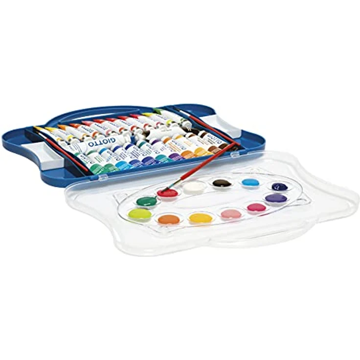 Giotto 3051 00 Temperafarbe, 24 Tuben à 12 ml, leuchtende Farben für Papier, Karton, Holz, 22/mehrfarbig – Bild 3