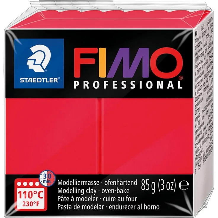 STAEDTLER FIMO professional 8004 Modelliermasse - 85 g, Modelliermasse mit hoher Formstabilität und brillanter Farbvielfalt