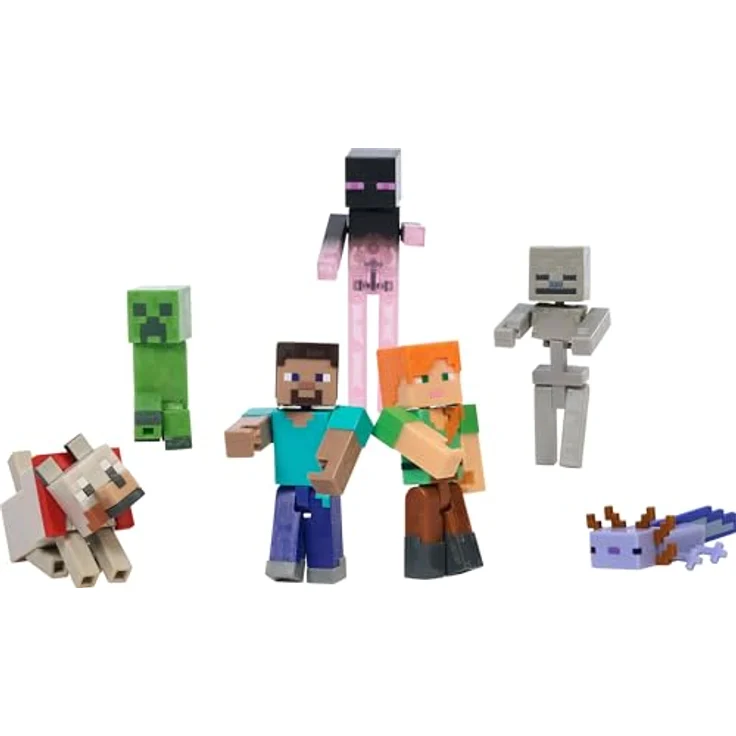 Minecraft Mattel World Builder Set JFG66, Sammelfiguren mit kreativen Spielmöglichkeiten für Kinder – Bild 4