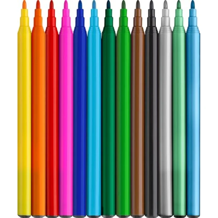 Eberhard Faber Buntstift Filzstifte Set - Special Edition Dino, 10 leuchtende Farben + 3 Metallic-Stifte – Bild 3