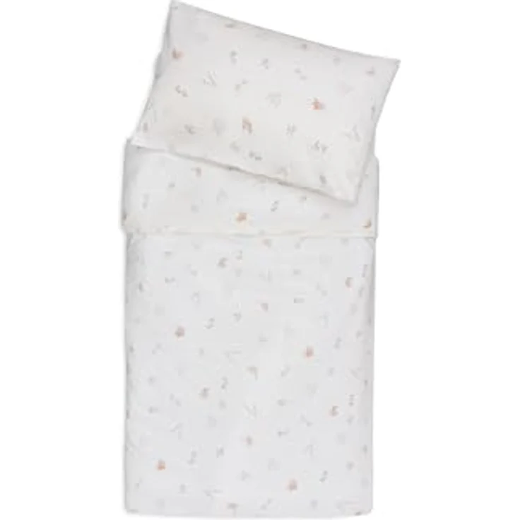 Jollein Kinderbettwäsche Lovely Birds 100x140cm - 100% Baumwolle - Oeko-TEX Zertifiziert - Babybettwäsche mit Kissenbezug - Bettwäsche Set – Bild 1
