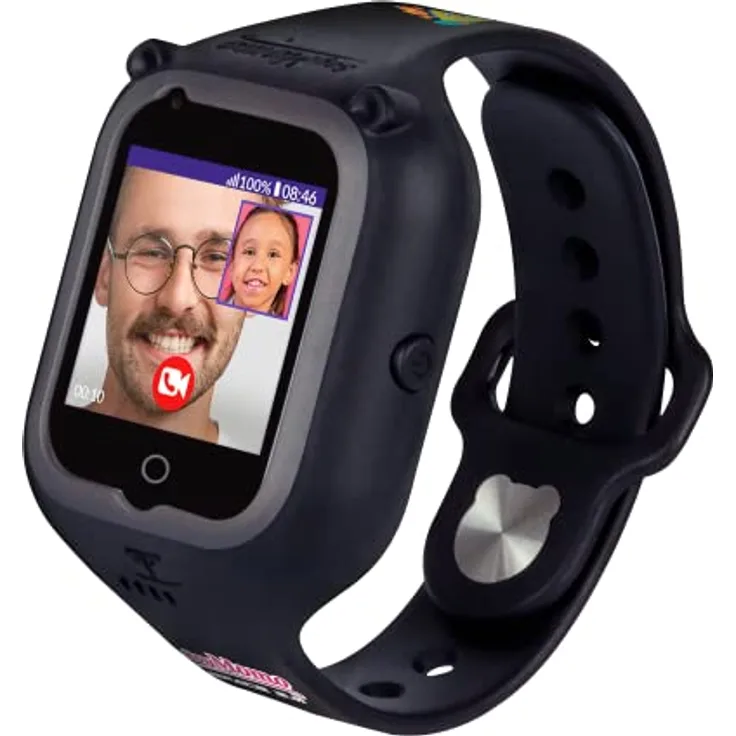 SoyMomo Space 2.0 - Handy Uhr für Kinder, 4G-Smartwatch für Kinder, GPS, Anrufe, Nachrichten, SOS-Taste, Kamera, Schulmodus, Blockierung fremder Anrufer, SIM-frei (Schwarz)