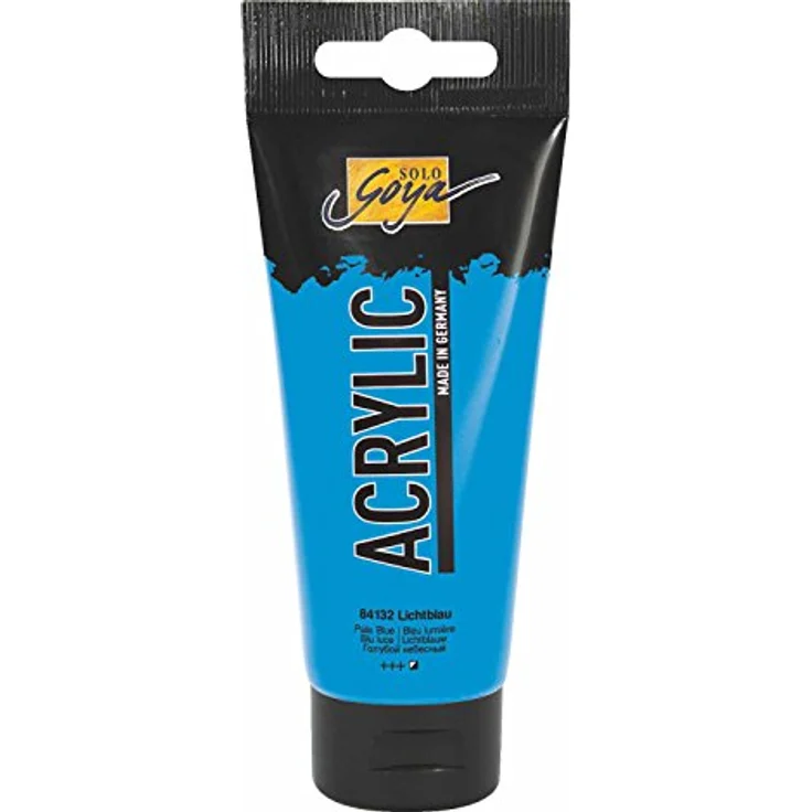KREUL Solo Goya Acrylic 100 ml Tube, lichtblau, cremige Acrylfarbe auf Wasserbasis, schnell matt trocknend, gut deckend und wasserfest – Bild 1